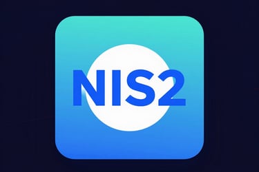 NIS2 directive icon for cybersecurity compliance and network security standards.
