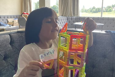 Sandwell Free Kids HAF Camp magnetic tile construction