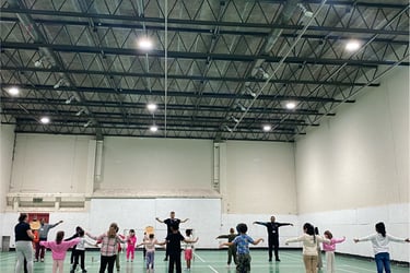 Sandwell Free Kids HAF Camp stretching and meditation