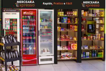 Minimercado no seu condominio automatizado Mecaria Expressa 24/7 dias por semana