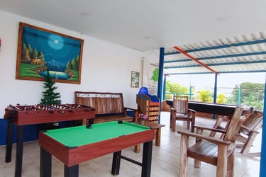 Futbolin en la zona de juegos del Hotel Palmas de Santa Helena en Quimbaya Quindío