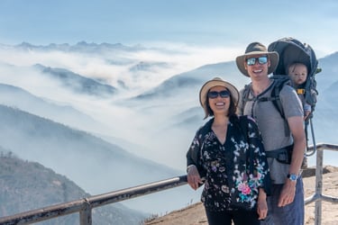 View from the top of Moro Rock Trail with Wildfires below