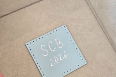 Hot foiling for a brand activation by Handwritten by Belle.
