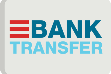 a bank transfer card with the words bank transfer