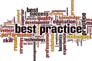 a word cloud of words related to best practices for testing laboratories