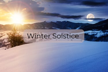 Fields covered in snow at sunrise