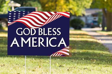 patriotic yard sign
