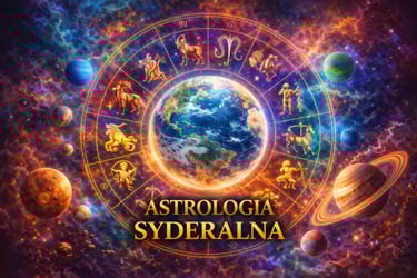 znaki zodiaku otaczajace glob ziemski na kosmicznym tle astrologia syderalna