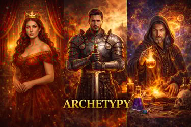 archetyp krolowa rycerz alchemik 