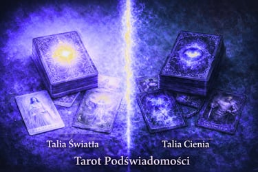 karty tarota niebieska energia dwie talie kart