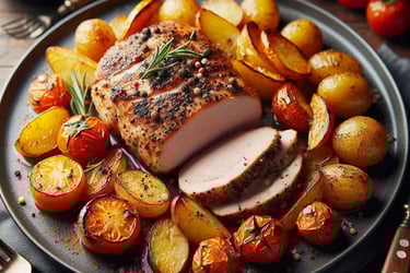 Lombo de Porco Assado com Batatas Fitness  de VidaFit&Receitas