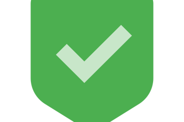 a green shield with a tick tick tick tick tick tick tick tick tick tick tick