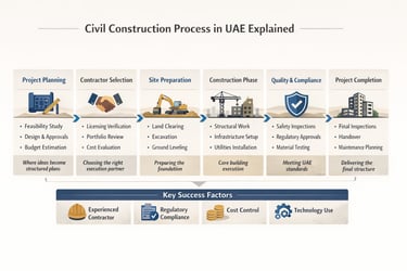 Civil construction process in UAE