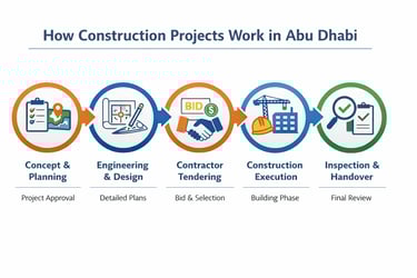 construction project stages in abu dhabi