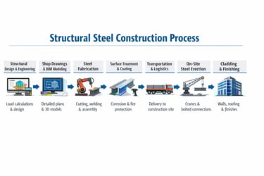 structural steel construction process