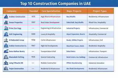 top 10 construction companies in uae