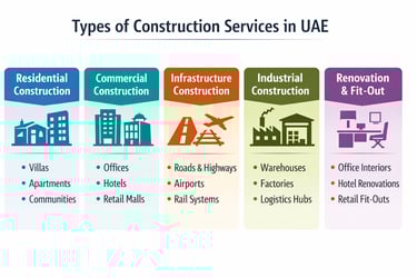 types of construction services in uae