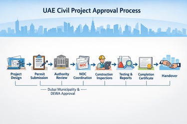 uae civil project approval process