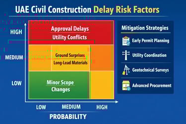 uae construction project delay risks
