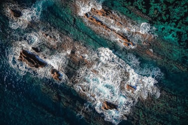 Photographie de drone de la mer