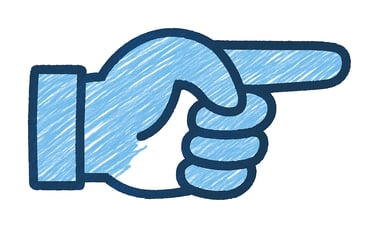 Sketch-style pointing hand icon guiding visitors to take action and contact Aftermarket Advisory Consulting.