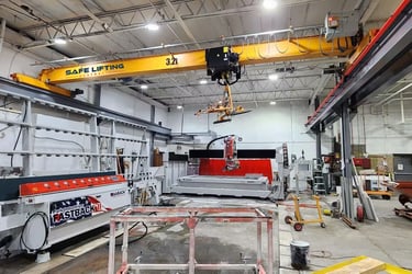 newly installed bridge crane