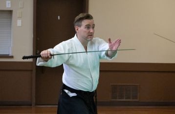 Joshu sensei teaching iaijutsu