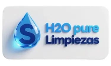 H2o Pure Limpiezas logo con gota de agua
