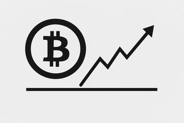 Ilustración digital horizontal que representa el mercado asiático de criptomonedas con Bitcoin destacando antes de la decisió
