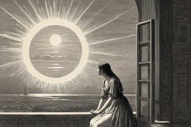 girl looking at a magnificent view 