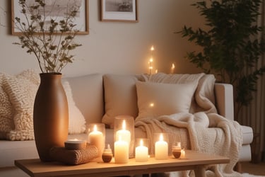 brown and white table lamp with light