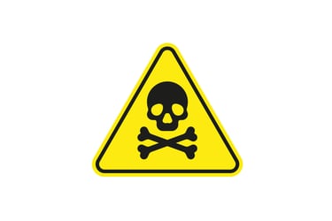 an image of a poison sign for dry shampoo with aerosols 