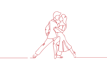 Allure Dance Stuidos dancers silhouette red