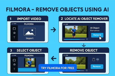 Download Wondershare Filmora Video Editor -  Remove Objects in Your Video using AI. Click here