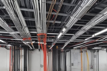 white coated wire on table