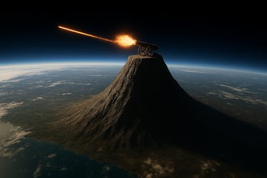 newtons mountain satellite orbits gravity