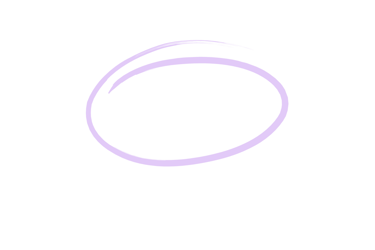 Lavender circle to emphasize copy text word "charge"