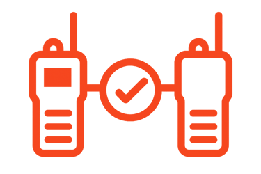 Ïcono que muestra la "Conexión" o interoperabilidad entre distintos protocolos de Radio