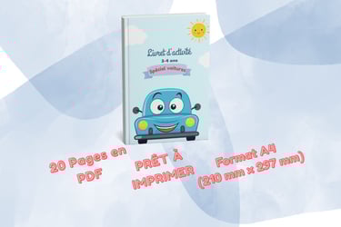 livret activité 3-4 ans voitures