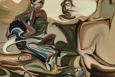 "Vestiges II" Oil painting on canvas by Luke Agada