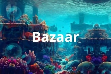 A shop overtaken by coral.