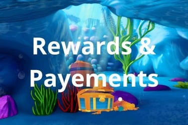 A treasure trove in an underwater cave.