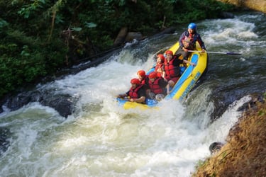 Jeram rodeo yang ada di sungai palayangan