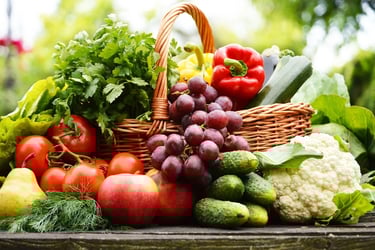 panier de fruits et légumes