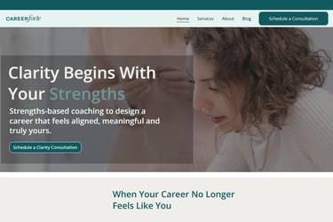 Screenshot - MyCareerForte.com - Design by Bizdesignforyou.com
