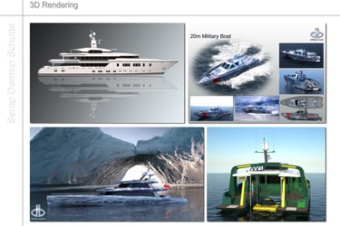 Yacht renderings