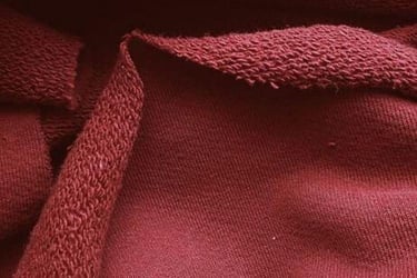 Burgandy French Terry Fabric Swatch