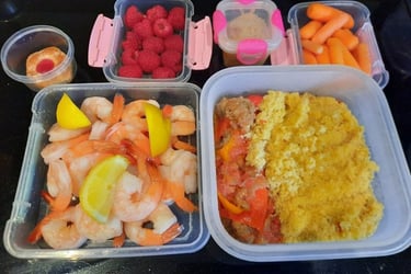 Cous cous with shrimp