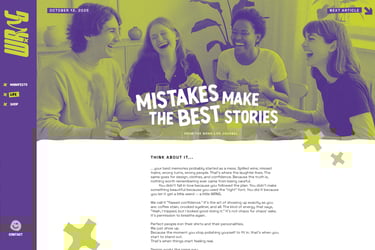 An image of the life page for the WRNG website