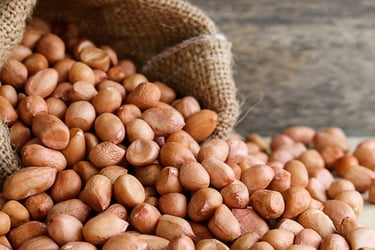 a bag of peanuts on a table
